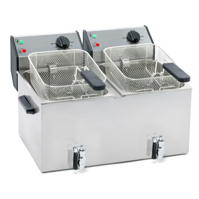 Φριτέζα ηλεκτρική 2x8L ROLLER GRILL FD80DR με βρύση αποστράγγισης