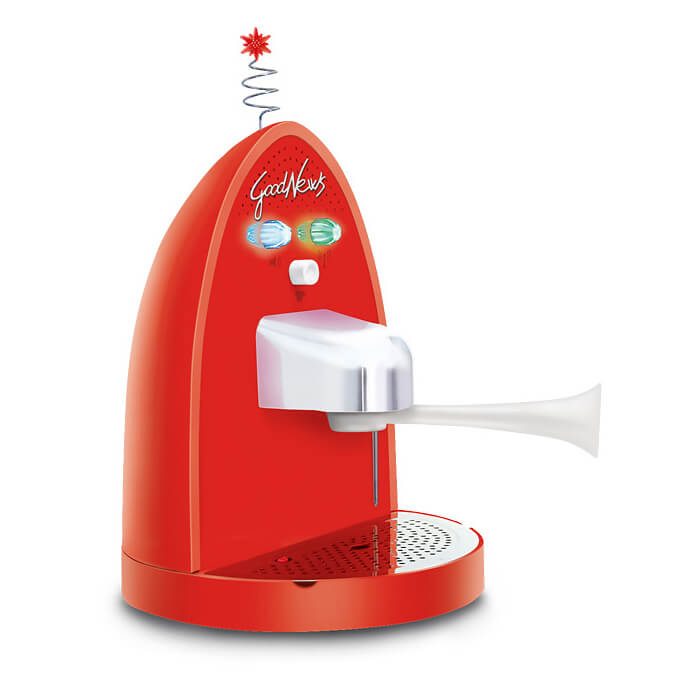 Μηχανή καφέ espresso Good News κόκκινη