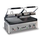 Τοστιέρα διπλή άνω ραβδωτή κάτω μισή μισή ItalStar ITAL0004