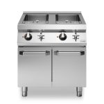 Βραστήρας ζυμαρικών ηλεκτρικός 2x40L σε βάση με πόρτες R90/80CPE/2V40/P ROC900