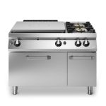 Solid top αερίου 12kW & 2 φλόγ. (1x6+1x10kW) με φούρνο αερίου 2/1 8kW & ερμάριο R90/120TPFG ROC900