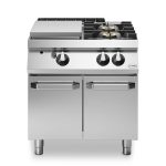 Solid top αερίου 6kW & 2 φλόγ. (2x6kW) σε βάση με 2 πόρτες R70/80TPPGF/P ROC700