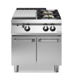 Solid top αερίου 7kW & 2 φλόγ. (1x6+1x10kW) σε βάση με 2 πόρτες R90/80TPPGF/P ROC900