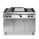 Solid top αερίου 7kW & 4 φλόγ. (1x6+3x10kW) σε βάση με 3 πόρτες R90/120TPPGF/P ROC900