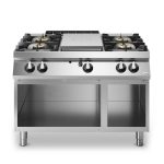 Solid top αερίου 7kW & 4 φλόγ. (1x6kW+3x10kW) με ανοικτή βάση R90/120TPPGF/A ROC900