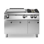 Solid top αερίου 9kW & 2 φλόγ. (2x6kW) με φούρνο αερίου 2/1 8kW R70/120TPFG ROC700