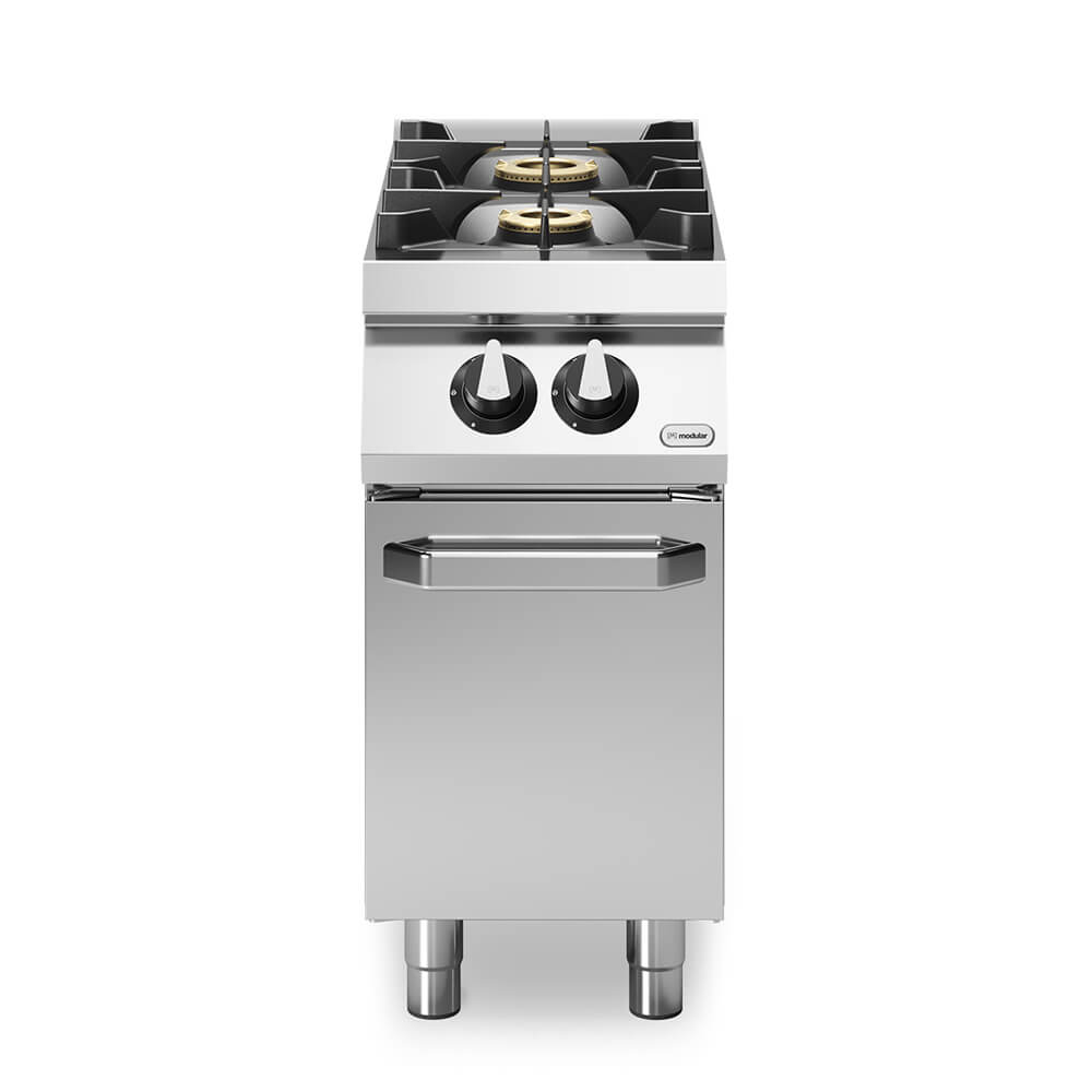 Κουζίνα αερίου 2 φλόγ. (6kW+10kW) σε βάση με πόρτα R90/40PCG/P ROC900 Κουζίνα αερίου 2 φλόγ. (6kW+10kW) σε βάση με πόρτα R90/40PCG/P ROC900