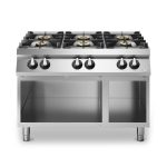 Κουζίνα αερίου 6 φλόγ. (2x6kW+4x10kW) με ανοικτή βάση R90/120PCG/A ROC900