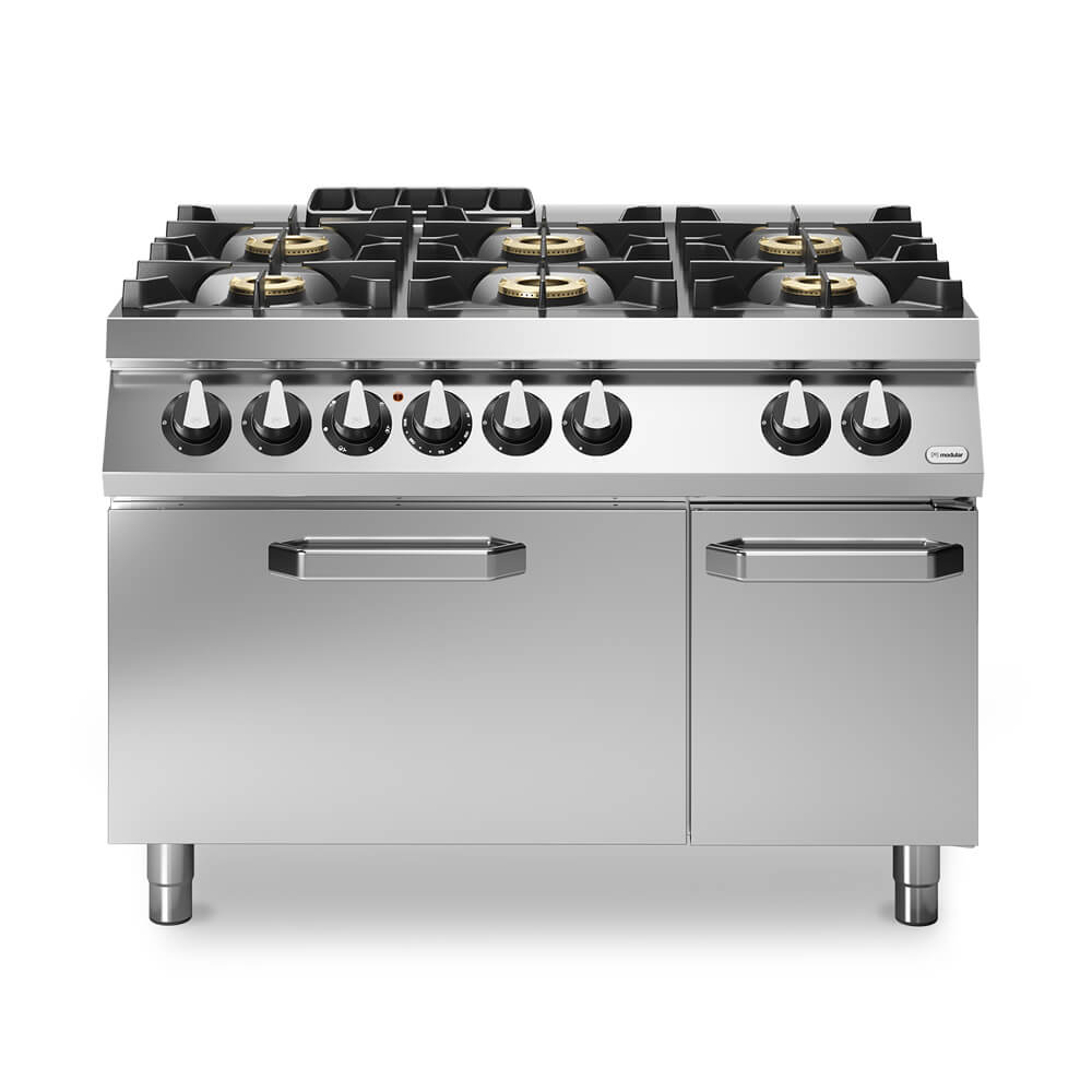 Κουζίνα αερίου 6 φλόγ. (2x6kW+4x10kW) με ηλεκ. φούρνο CONVECTION 2/1 6kW R90/120CFGEV ROC900 Κουζίνα αερίου 6 φλόγ. (2x6kW+4x10kW) με ηλεκ. φούρνο CONVECTION 2/1 6kW R90/120CFGEV ROC900