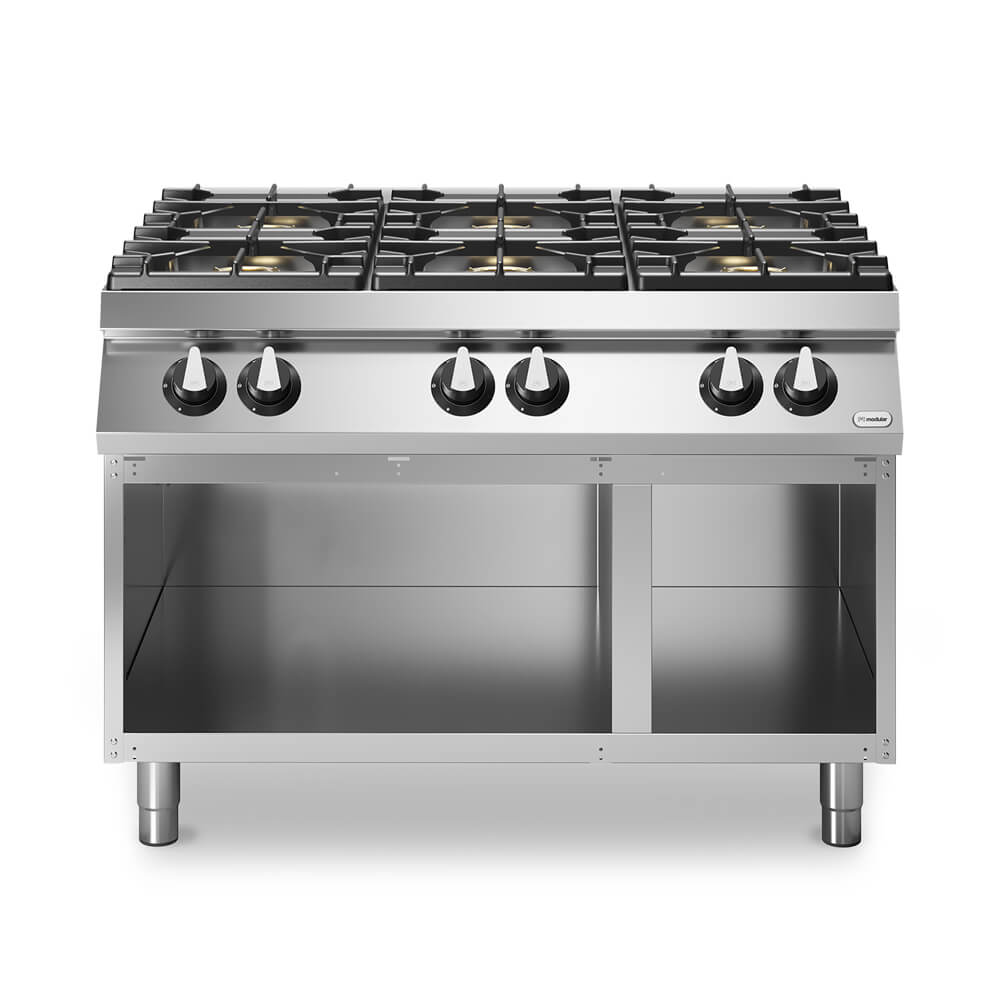 Κουζίνα αερίου 6 φλόγ. (4x5 Κουζίνα αερίου 6 φλόγ. (4x5