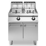 Φριτέζα αερίου 2x17L ελεύθ. δεξαμ. 32kW σε βάση με 2 πόρτες R90/80FRGL/2V17/P ROC900