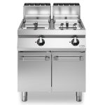 Φριτέζα αερίου 2x21L ελεύθ. δεξαμ. 38kW σε βάση με 2 πόρτες R90/80FRGL/2V21/P ROC900