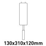 Καλάθι 1/2 (130x310x120mm) για φριτέζα 8L ROC700/ROC900 MO01991601005