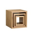 ΣΤΑΝΤ ΜΠΟΥΦΕ ΣΕΤ ΞΥΛΙΝΟ ΚΥΒΟΣ 3 ΤΕΜΑΧΙΩΝ 23-18-13CM