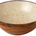 ΜΠΩΛ ΞΥΛΙΝΟ Ø 30Χ10CM ΛΕΥΚΟ GOLD SPOTS