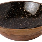 ΜΠΩΛ ΞΥΛΙΝΟ Ø 30Χ10CM ΜΑΥΡΟ GOLD SPOTS