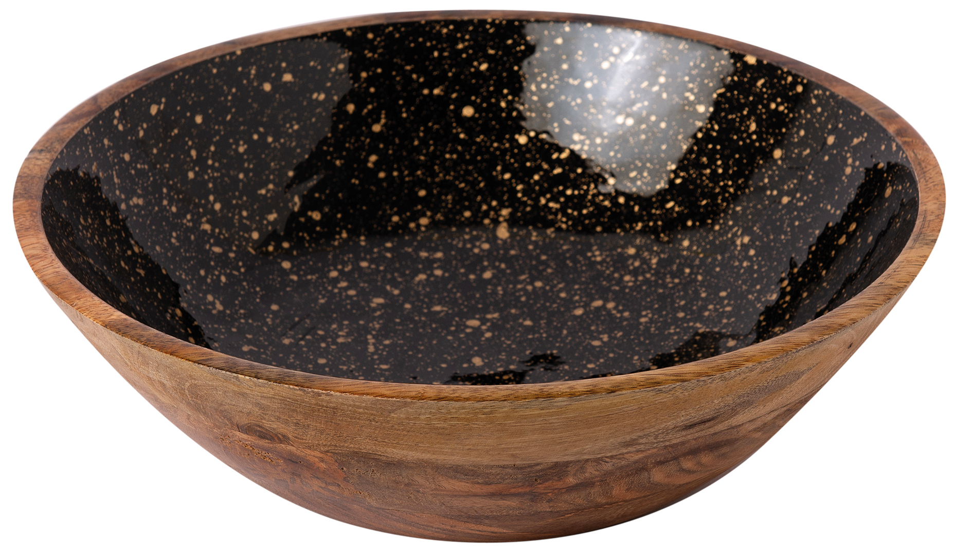 ΜΠΩΛ ΞΥΛΙΝΟ Ø 30Χ10CM ΜΑΥΡΟ GOLD SPOTS ΜΠΩΛ ΞΥΛΙΝΟ Ø 30Χ10CM ΜΑΥΡΟ GOLD SPOTS