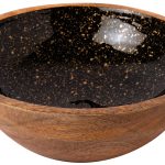 ΜΠΩΛ ΞΥΛΙΝΟ Ø 25Χ8CM ΜΑΥΡΟ GOLD SPOTS