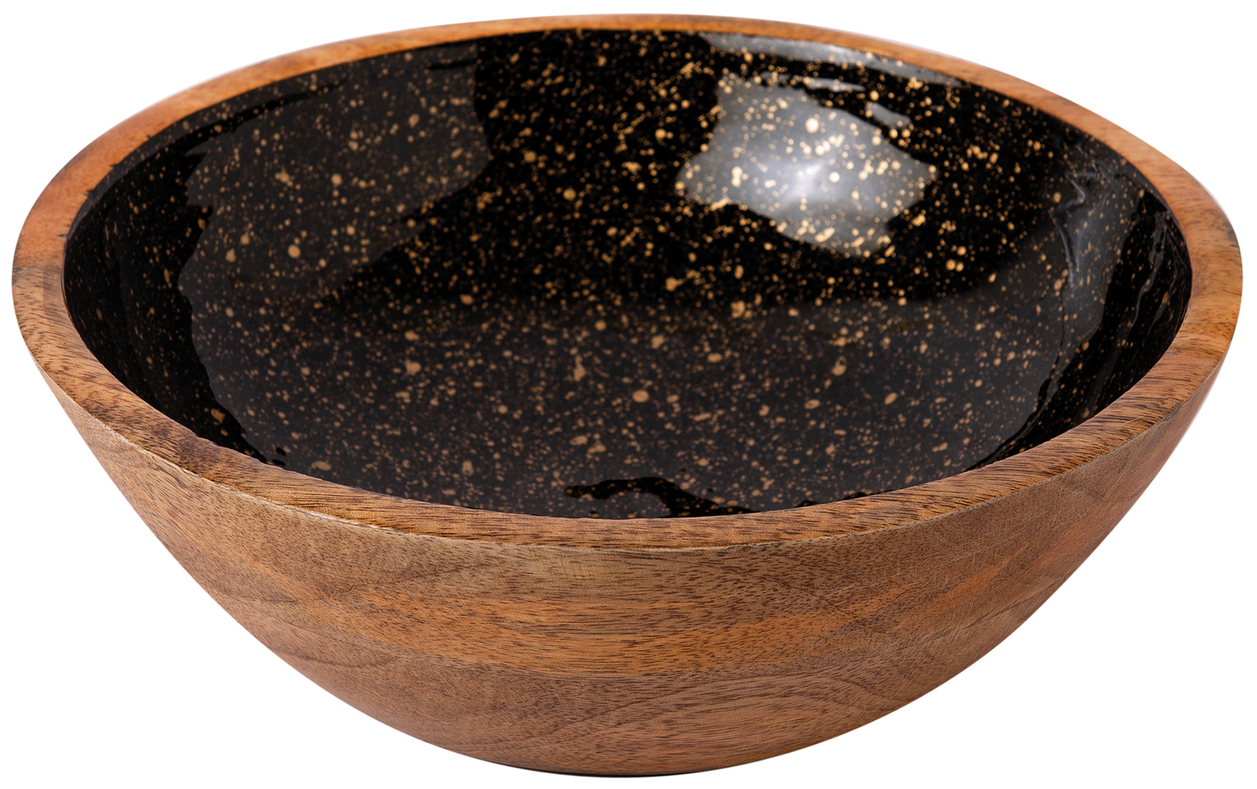 ΜΠΩΛ ΞΥΛΙΝΟ Ø 25Χ8CM ΜΑΥΡΟ GOLD SPOTS ΜΠΩΛ ΞΥΛΙΝΟ Ø 25Χ8CM ΜΑΥΡΟ GOLD SPOTS