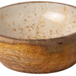 ΜΠΩΛ ΞΥΛΙΝΟ Ø 10Χ4CM ΛΕΥΚΟ GOLD SPOTS