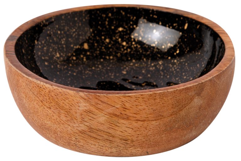 ΜΠΩΛ ΞΥΛΙΝΟ Ø 10Χ4CM ΜΑΥΡΟ GOLD SPOTS