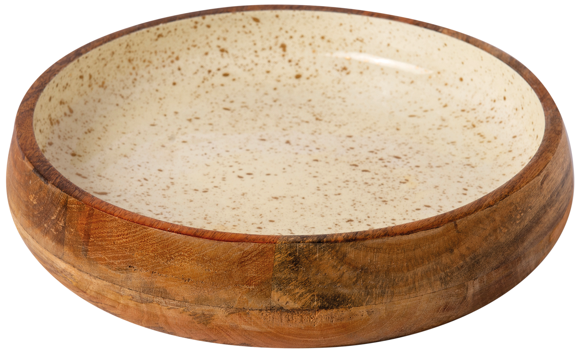 ΜΠΩΛ ΞΥΛΙΝΟ Ø 30Χ6CM ΛΕΥΚΟ GOLD SPOTS ΜΠΩΛ ΞΥΛΙΝΟ Ø 30Χ6CM ΛΕΥΚΟ GOLD SPOTS