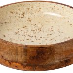 ΜΠΩΛ ΞΥΛΙΝΟ Ø 25Χ6CM ΛΕΥΚΟ GOLD SPOTS