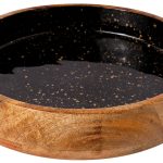 ΜΠΩΛ ΞΥΛΙΝΟ Ø 30Χ6CM ΜΑΥΡΟ GOLD SPOTS