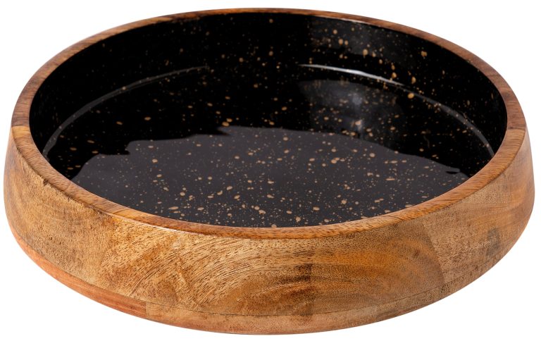 ΜΠΩΛ ΞΥΛΙΝΟ Ø 30Χ6CM ΜΑΥΡΟ GOLD SPOTS