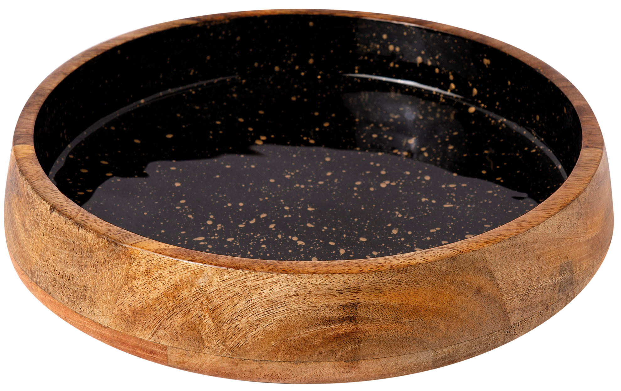 ΜΠΩΛ ΞΥΛΙΝΟ Ø 30Χ6CM ΜΑΥΡΟ GOLD SPOTS ΜΠΩΛ ΞΥΛΙΝΟ Ø 30Χ6CM ΜΑΥΡΟ GOLD SPOTS