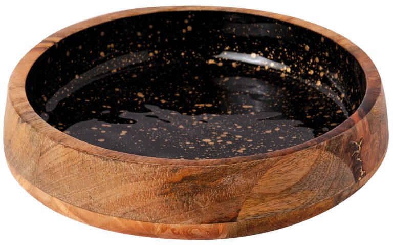 ΜΠΩΛ ΞΥΛΙΝΟ Ø 25Χ6CM ΜΑΥΡΟ GOLD SPOTS