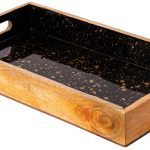 ΞΥΛΙΝΟ ΠΛΑΤΩ ΣΕΡΒΙΡΙΣΜΑΤΟΣ 40Χ22Χ5 ΜΑΥΡΟ ΜΕ ΧΕΡΟΥΛΙΑ ΚΑΙ ΧΡΥΣΑ SPOTS