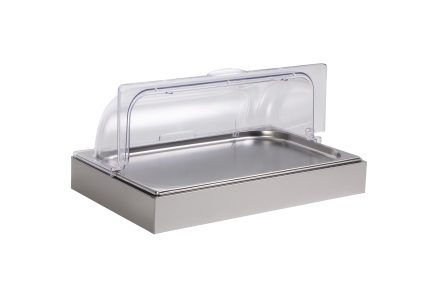 ΨΥΧΟΜΕΝΗ ΒΙΤΡΙΝΑ GN 1/1  ME INOX ΒΑΣΗ ΚΑΙ ΠΑΓΟΚΥΣΤΕΣ