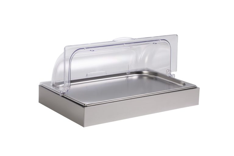 ΨΥΧΟΜΕΝΗ ΒΙΤΡΙΝΑ GN 1/1  ME INOX ΒΑΣΗ ΚΑΙ ΠΑΓΟΚΥΣΤΕΣ