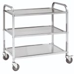 ΤΡΟΛΛΕΪ INOX 3 ΡΑΦΙΑ 95x50x95 CM