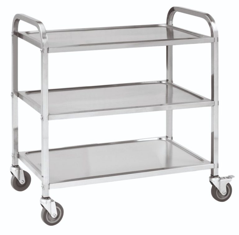 ΤΡΟΛΛΕΪ INOX 3 ΡΑΦΙΑ 85x45x89 CM