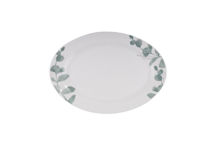 ΠΙΑΤΕΛΑ ΟΒΑΛ 30x22cm GREEN LEAF-ARIA - EATON
