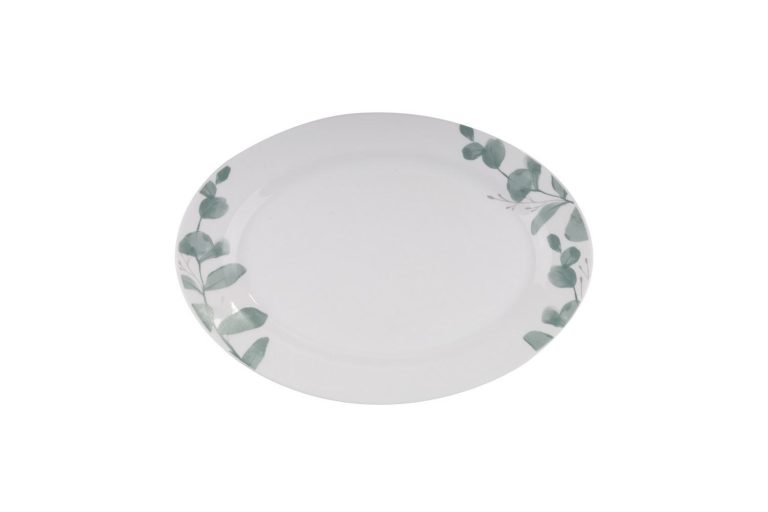 ΠΙΑΤΕΛΑ ΟΒΑΛ 30x22cm GREEN LEAF-ARIA - EATON