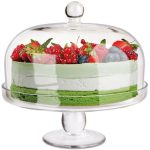 ΤΟΥΡΤΙΕΡΑ ΓΥΑΛΙΝΗ ΜΕ ΚΑΠΑΚΙ ΔΙΑΜΕΤΡΟΥ 25CM