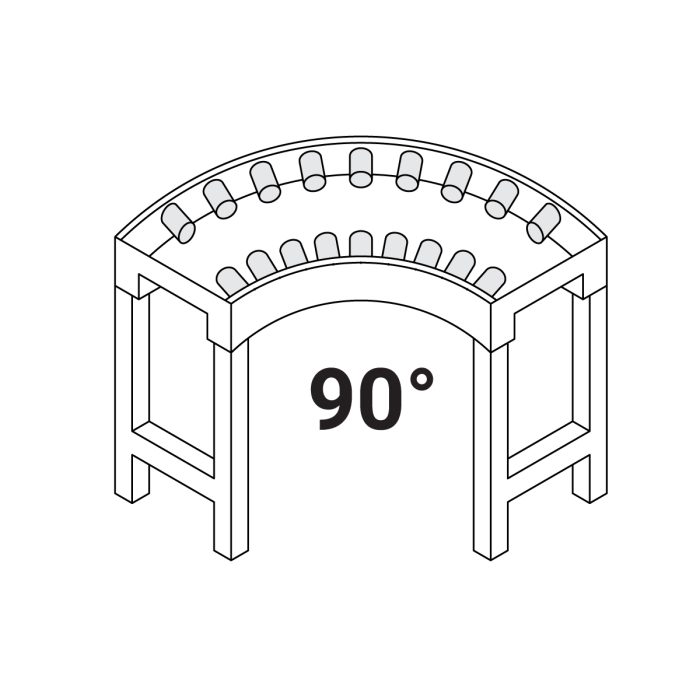 Ραουλιέρα γωνιακή 90° 1100mm - Image 2