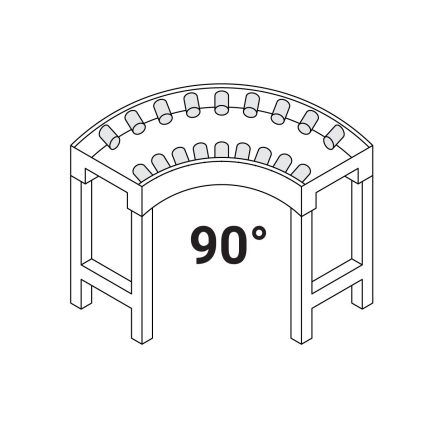 Ραουλιέρα γωνιακή 90° 1100mm