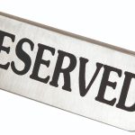 ΣΗΜΑ RESERVED INOX ΑΝΑΓΛΥΦΟ 16x4 CM