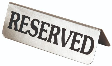 ΣΗΜΑ RESERVED INOX ΑΝΑΓΛΥΦΟ 16x4 CM