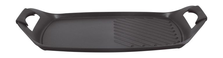 ΤΑΨΙ ΨΗΣΙΜΑΤΟΣ GRILL 44 x 29 CM ΑΝΤΙΚΟΛΛΗΤΙΚΟ ΑΛΟΥΜΙΝΙΟΥ INDUCTION ΜΕ ΛΑΒΕΣ