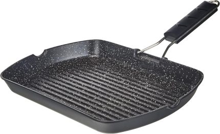 ΤΗΓΑΝΙ GRILL 34x24 CM ΑΝΤΙΚΟΛΛΗΤΙΚΟ ΑΛΟΥΜΙΝΙΟΥ INDUCTION ΜΕ ΣΠΑΣΤΗ ΛΑΒΗ