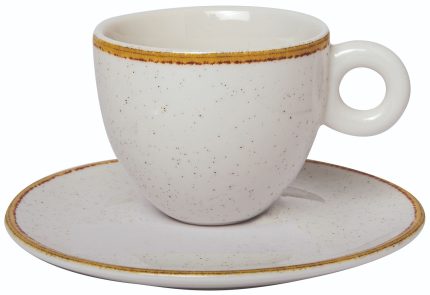 ΦΛΥΤΖΑΝΙ ΚΑΠΟΥΤΣΙΝΟ ΣΕΤ IVORY 200 ML ΜΕ ΠΙΑΤΑΚΙ 14 CM