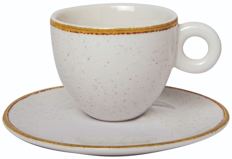 ΦΛΥΤΖΑΝΙ ΚΑΠΟΥΤΣΙΝΟ ΣΕΤ IVORY 200 ML ΜΕ ΠΙΑΤΑΚΙ 14 CM