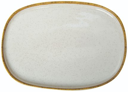 ΠΙΑΤΕΛΑ ΕΠΙΠΕΔΗ ΟΒΑΛ IVORY 26 x 18 CM