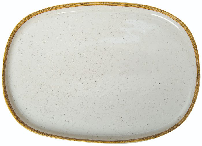 ΠΙΑΤΕΛΑ ΕΠΙΠΕΔΗ ΟΒΑΛ IVORY 26 x 18 CM