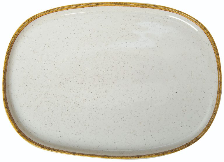 ΠΙΑΤΕΛΑ ΕΠΙΠΕΔΗ ΟΒΑΛ IVORY 26 x 18 CM